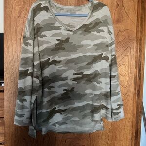 American Eagle Outfitters Gray Knit Top